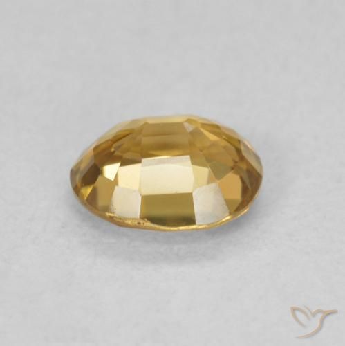 Circón Marrón-oro natural de 0.96 ct, Ovalada, VVS