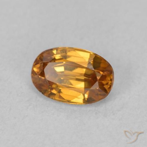 Circón Marrón naranja natural de 0.84 ct, Ovalada, VVS