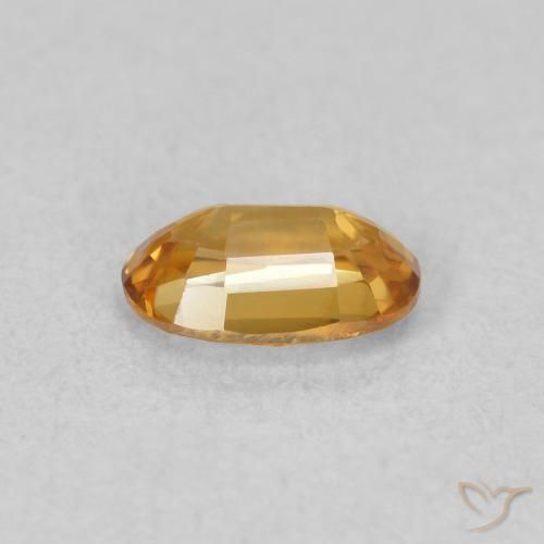 Circón Naranja oscuro natural de 0.70 ct, Ovalada, VVS
