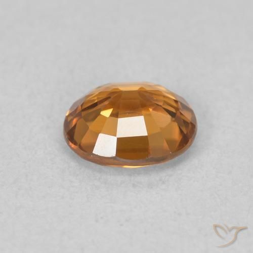 Circón Naranja medio natural de 0.91 ct, Ovalada, VVS