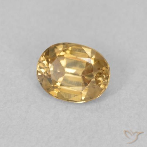 Circón Dorado natural de 0.62 ct, Ovalada, VVS