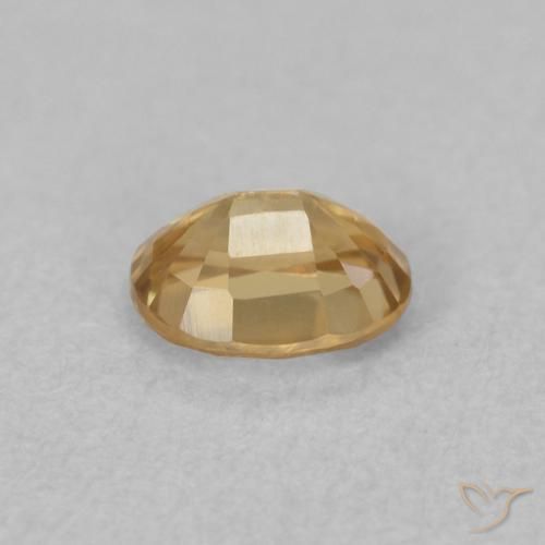 Circón Dorado natural de 0.62 ct, Ovalada, VVS
