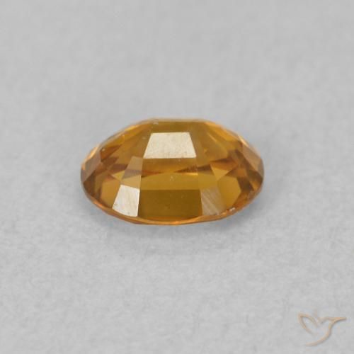 Circón Naranja óxido natural de 0.60 ct, Ovalada, VVS