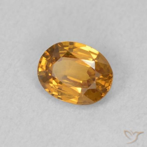 Circón Naranja medio natural de 0.62 ct, Ovalada, VVS