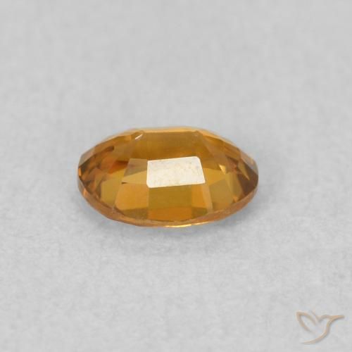 Circón Naranja medio natural de 0.62 ct, Ovalada, VVS