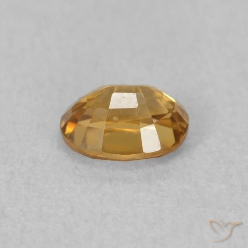 Circón Marrón-oro natural de 0.65 ct, Ovalada, VVS