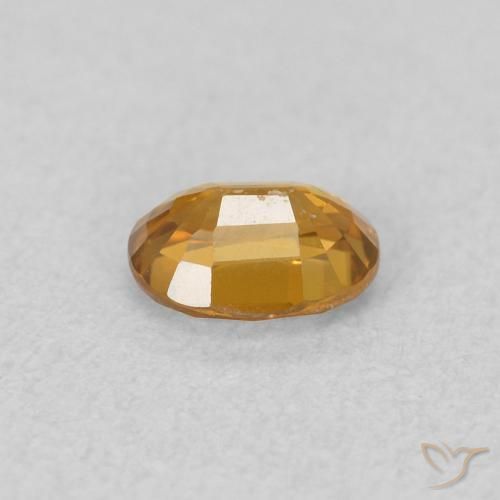 Circón Marrón-oro natural de 0.61 ct, Ovalada, VVS