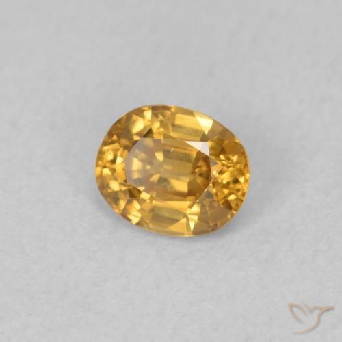 Circón Marrón-oro natural de 0.66 ct, Ovalada, VVS