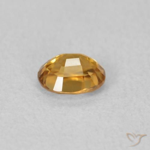 Circón Marrón-oro natural de 0.66 ct, Ovalada, VVS
