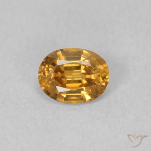 0.61ct Natural Naranja medio Circón, Ovalada, VVS