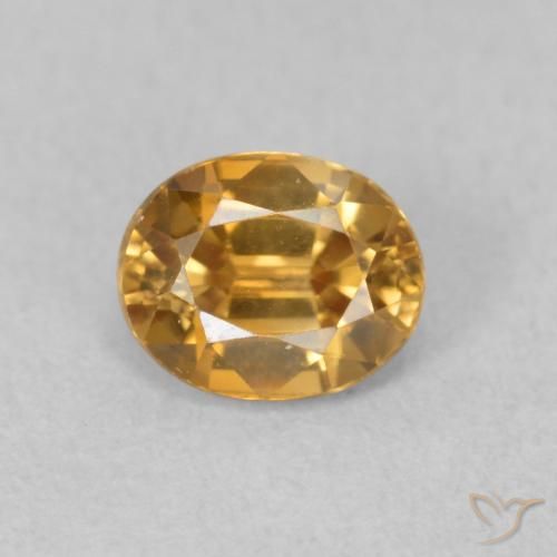 1.16ct Natural Dorado medio Circón, Ovalada, VVS