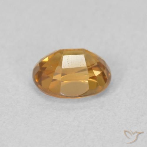 Circón Dorado medio natural de 1.16 ct, Ovalada, VVS