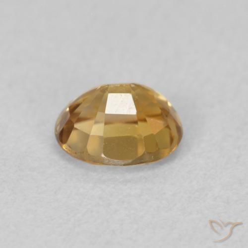 Circón Marrón-oro natural de 0.99 ct, Ovalada, VVS
