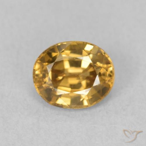 1.05ct Natural Dorado Circón, Ovalada, VVS-VS
