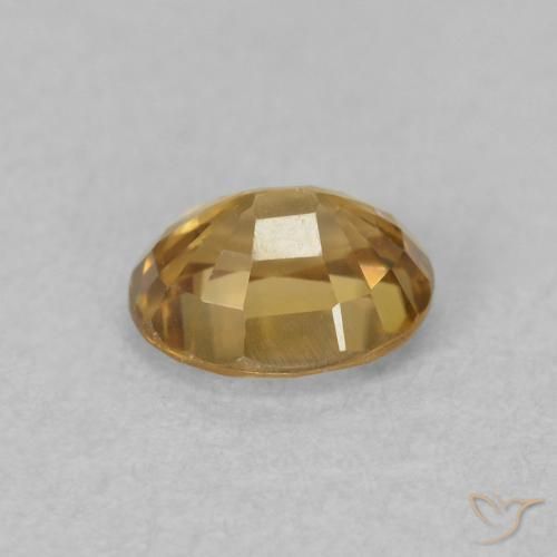 Circón Dorado natural de 1.05 ct, Ovalada, VVS-VS