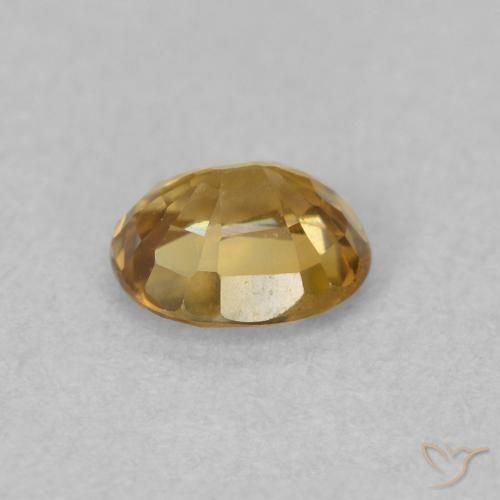 Circón Dorado natural de 0.92 ct, Ovalada, VVS-VS
