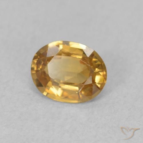 Circón Marrón-oro natural de 0.75 ct, Ovalada, VVS-VS