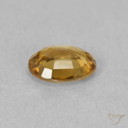 Circón Marrón-oro natural de 0.75 ct, Ovalada, VVS-VS