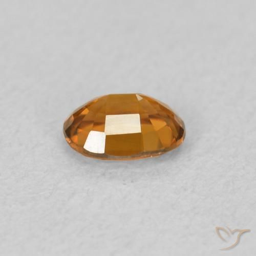 Circón Naranja fuego natural de 0.59 ct, Ovalada, VVS-VS