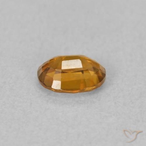 Circón Naranja marrón natural de 0.58 ct, Ovalada, VVS-VS
