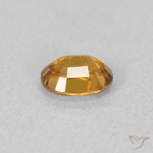Circón Naranja óxido natural de 0.65 ct, Ovalada, VVS
