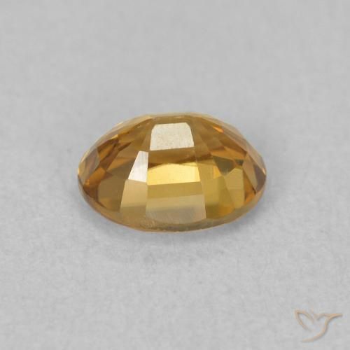 Circón Marrón-oro natural de 1.01 ct, Ovalada, VVS-VS