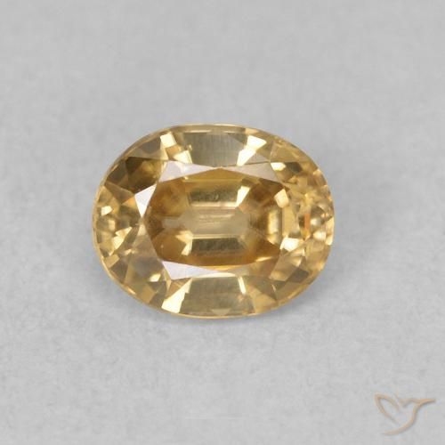 0.60ct Natural champaña Circón, Ovalada, VVS