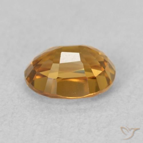 Circón Marrón-oro natural de 1.09 ct, Ovalada, VVS