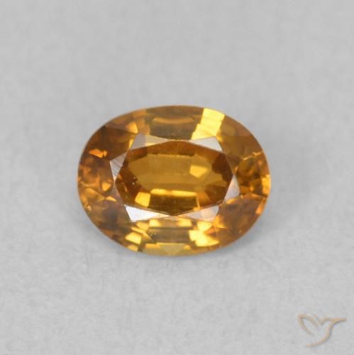 0.59ct Natural Marrón-oro Circón, Ovalada, VVS