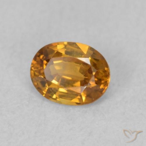 Circón Marrón-oro natural de 0.59 ct, Ovalada, VVS