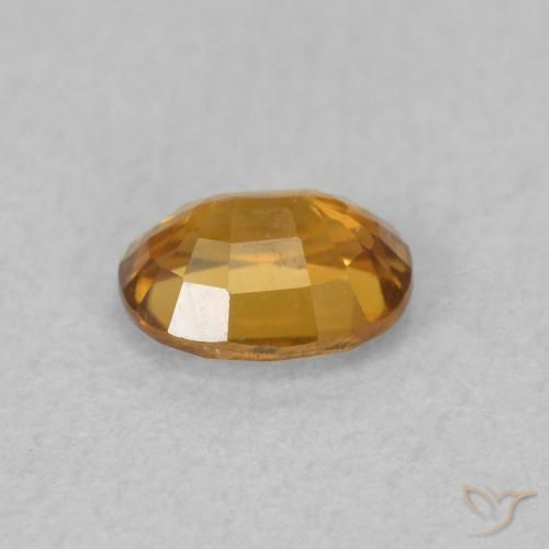 Circón Marrón-oro natural de 0.59 ct, Ovalada, VVS