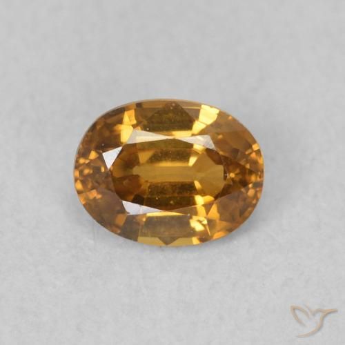 0.60ct Natural Marrón-oro Circón, Ovalada, VVS