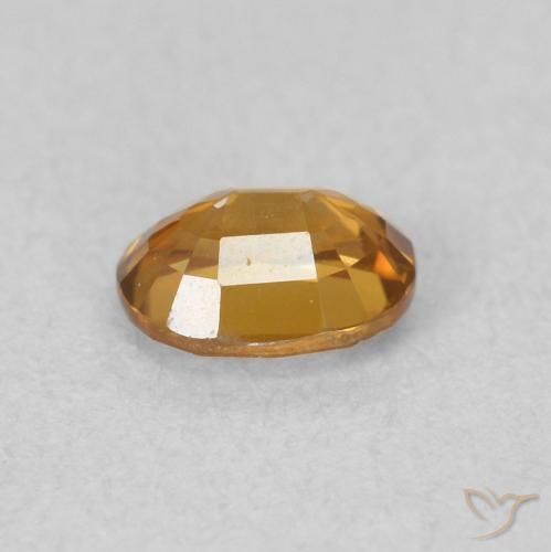 Circón Marrón-oro natural de 0.60 ct, Ovalada, VVS