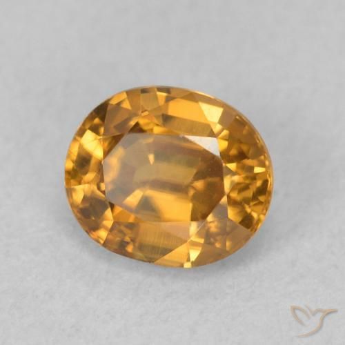 Circón Marrón naranja natural de 0.96 ct, Ovalada, VVS