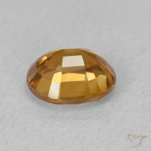 Circón Marrón naranja natural de 0.96 ct, Ovalada, VVS