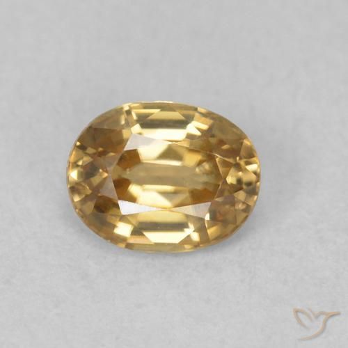0.63ct Natural champaña Circón, Ovalada, VVS