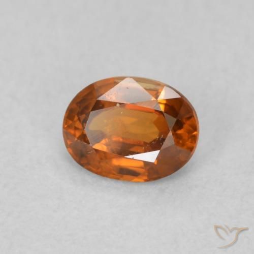 Circón Naranja medio natural de 0.52 ct, Ovalada, VS