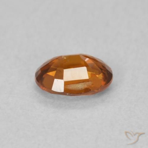 Circón Naranja medio natural de 0.52 ct, Ovalada, VS