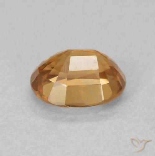 Circón Marrón naranja natural de 0.95 ct, Ovalada, VS