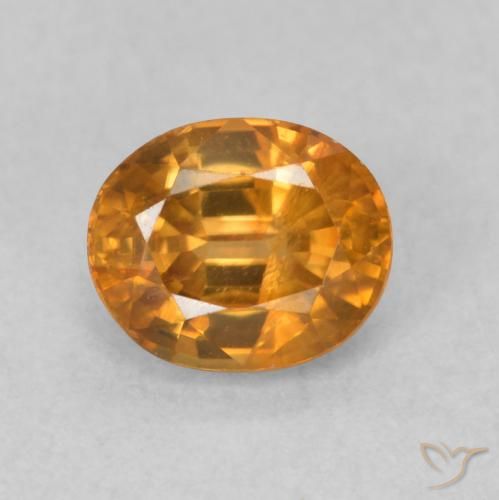 1.04ct Natural Marrón naranja Circón, Ovalada, VS