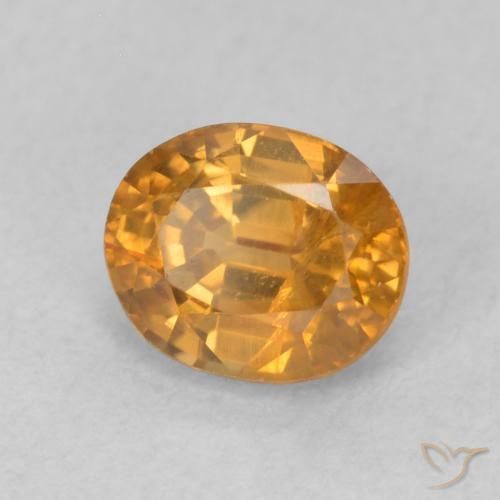 Circón Marrón naranja natural de 1.04 ct, Ovalada, VS
