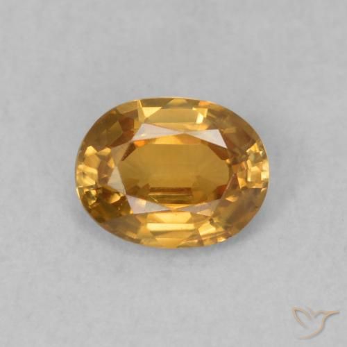 0.53ct Natural Marrón-oro Circón, Ovalada, VS