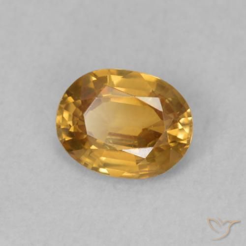 Circón Marrón-oro natural de 0.53 ct, Ovalada, VS