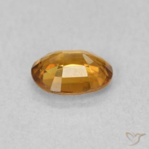 Circón Marrón-oro natural de 0.53 ct, Ovalada, VS