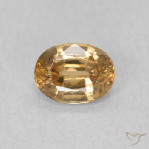 0.57ct Natural Durazno dorado Circón, Ovalada, VS