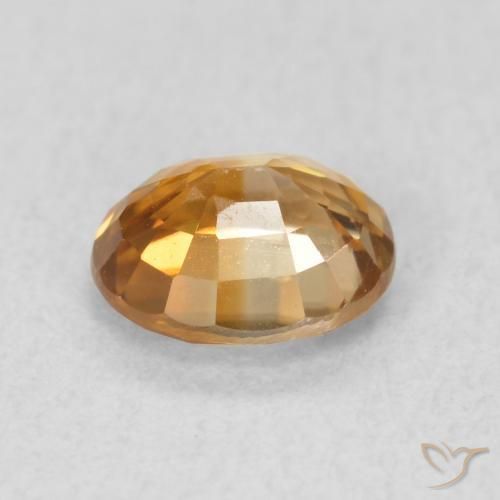 Circón Marrón naranja natural de 0.96 ct, Ovalada, VVS-VS
