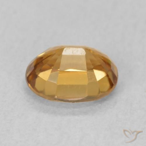 Circón Marrón-oro natural de 1.00 ct, Ovalada, VVS-VS