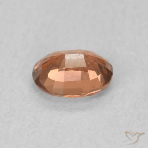 Circón Naranja claro natural de 0.59 ct, Ovalada, VVS-VS