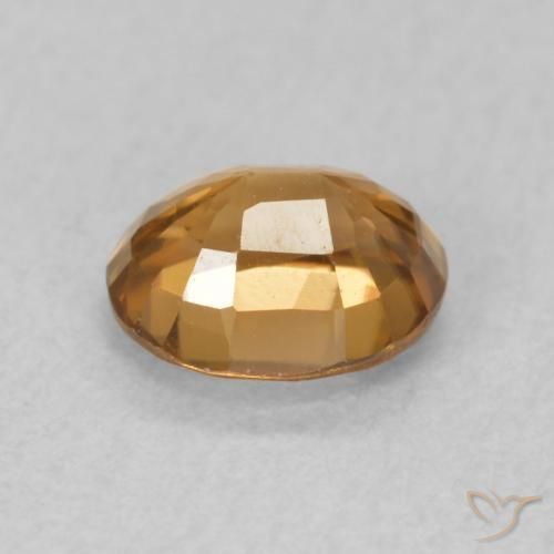 Circón Marrón naranja natural de 1.02 ct, Ovalada, VVS-VS