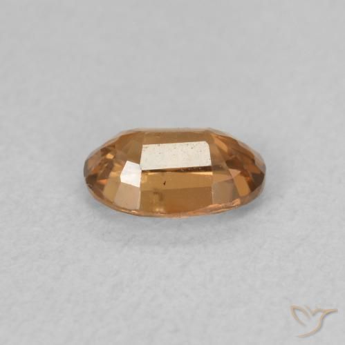Circón Naranja medio natural de 0.75 ct, Ovalada, VVS-VS